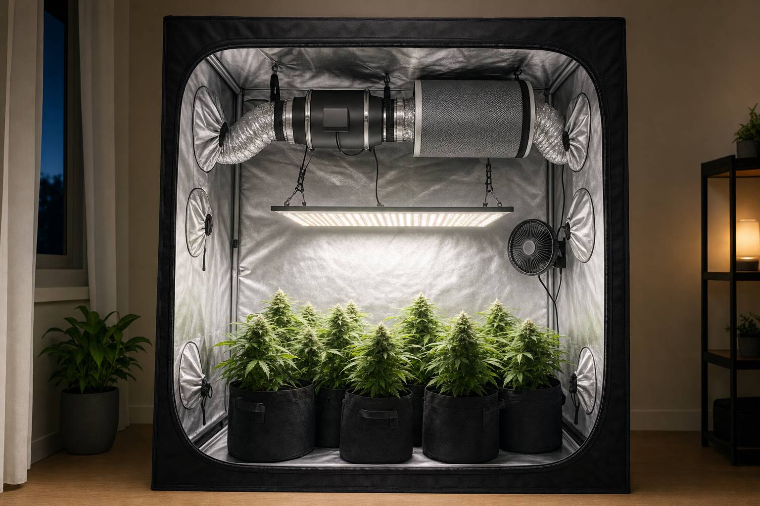 Control de olores en un armario de cultivo: filtros de carbón, extracción y prevención para no molestar a vecinos